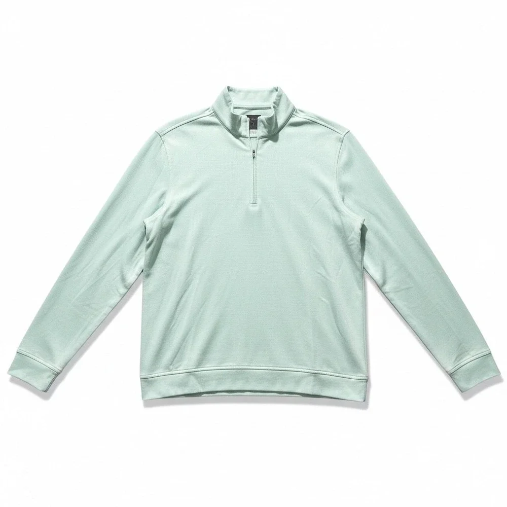Greg Norman Mens Quarter Zip Pullover Shirt M Aqua Blue Play‎ Dry Golf Casual - Picture 2 of 9